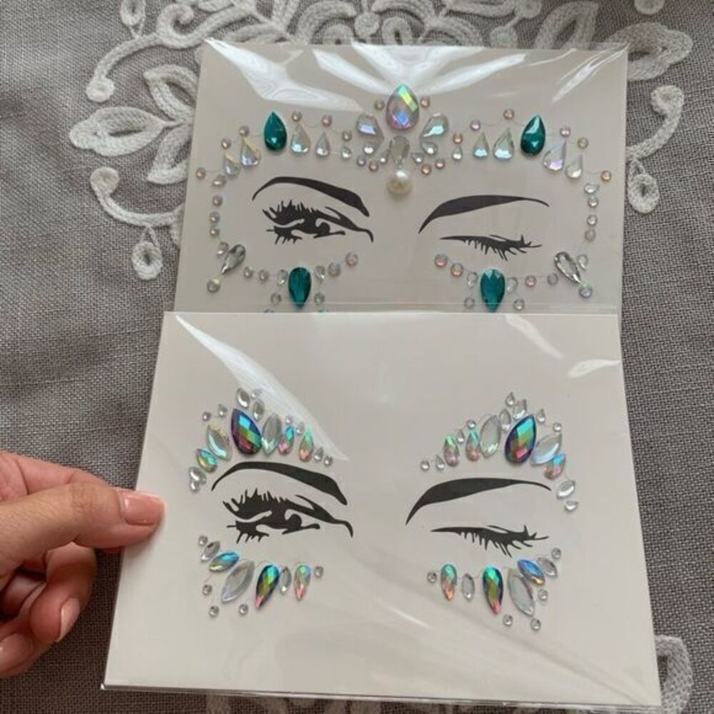 2 pack Face Rhinestones